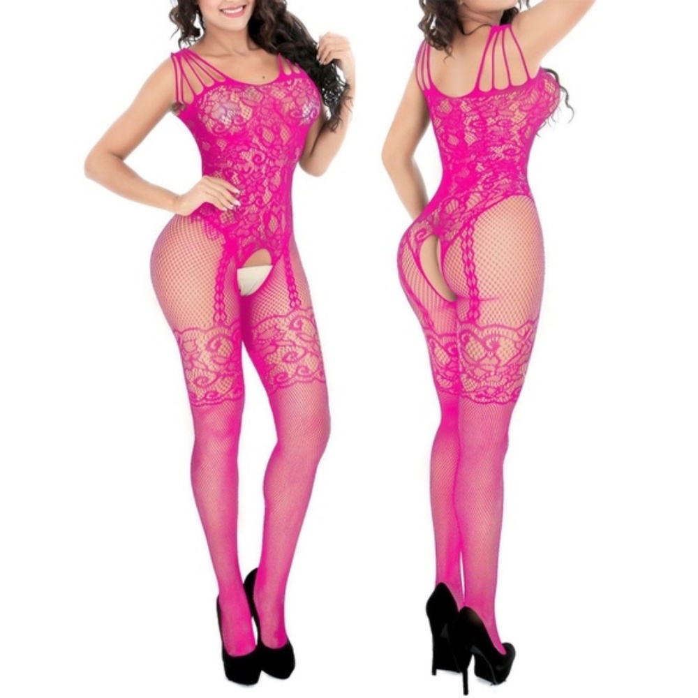 Hot pink/Fuchsia Body stocking that fits most.